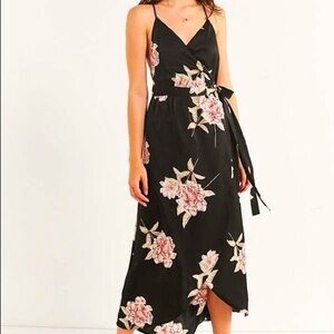 Urban Outfitters floral maxi hi/ low wrap dress